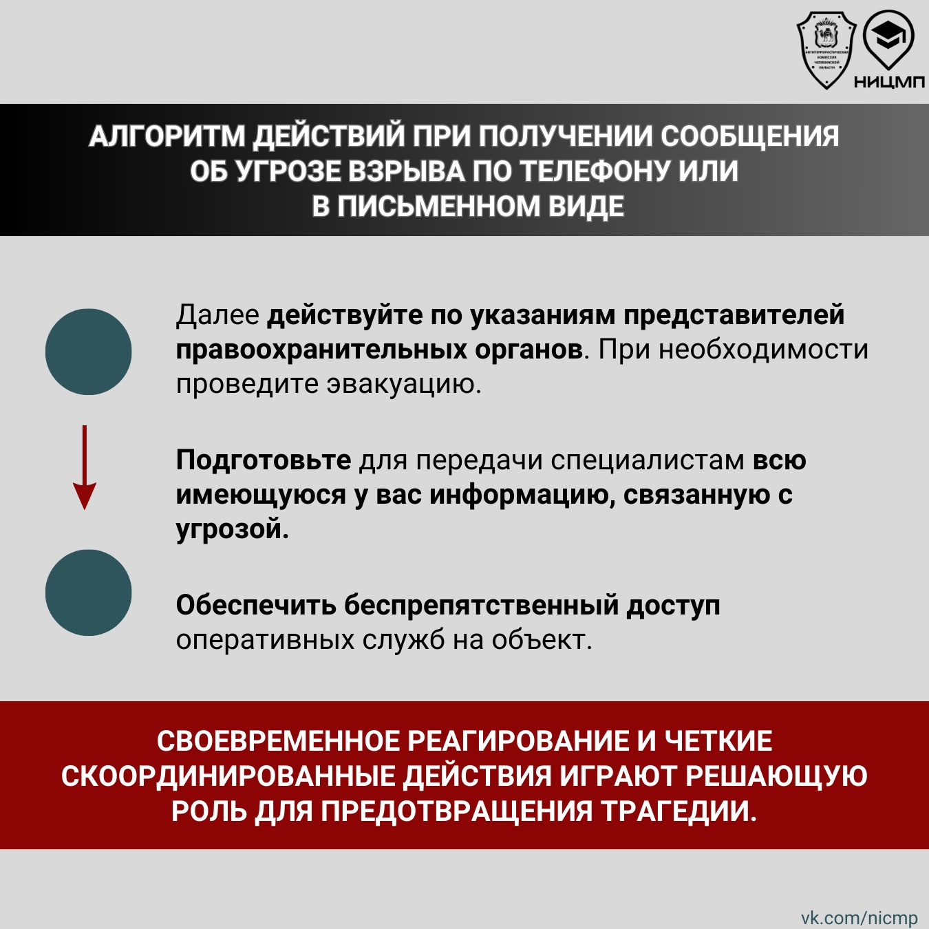 Информационные карточки о действиях при обнаружении взрывного устройства в  здании или на территории образовательных организаций (мест отдыха)