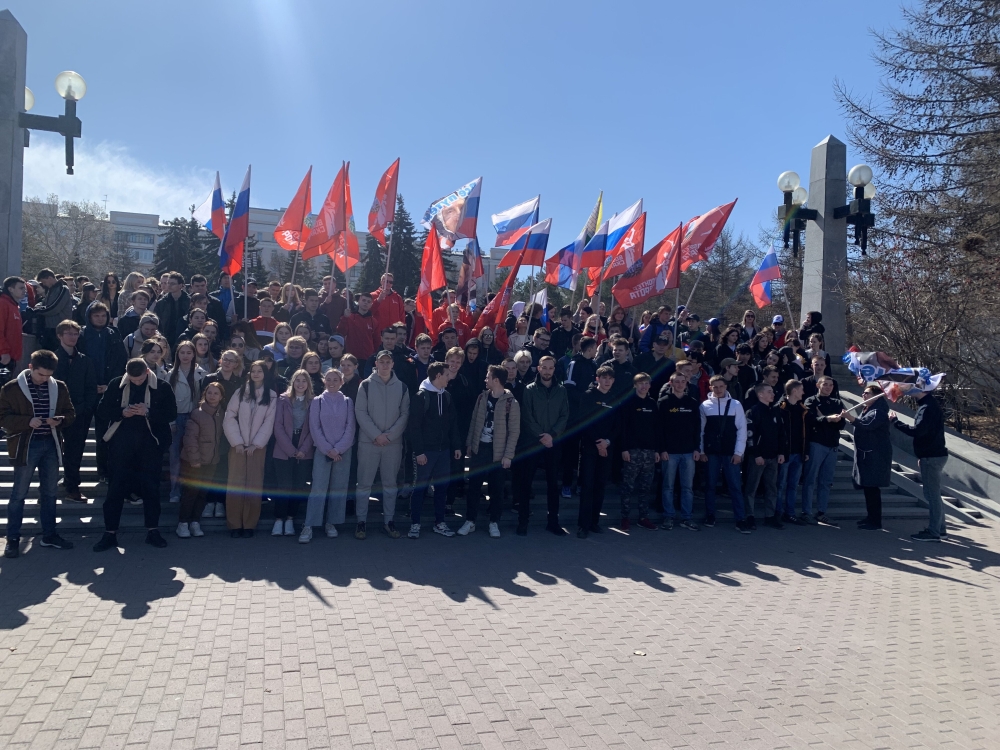 Сотрудники и студенты  Института агроинженерии приняли участие во флешмобе «Мой позывной —  Россия»